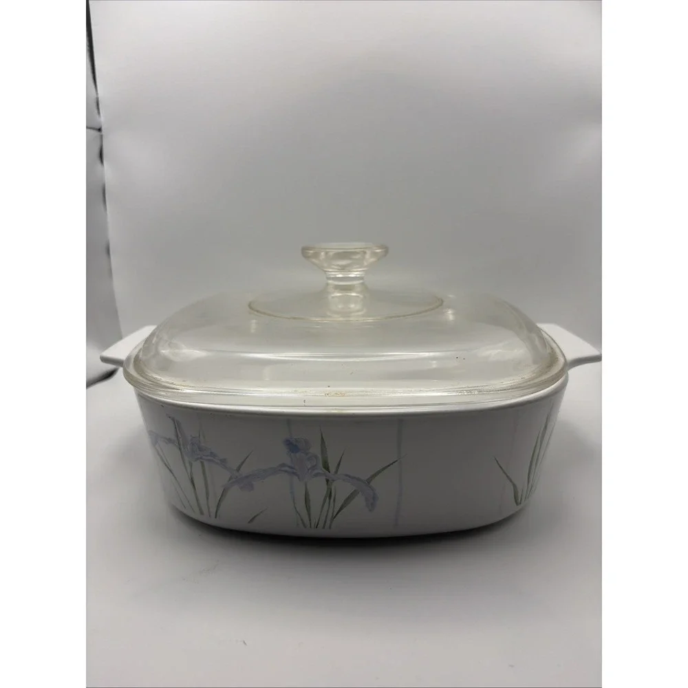 Corning Ware Shadow Iris Casserole Dish with Lid, A-2-B, 2 Liter